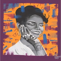 a painting of a woman with tattoos on her face